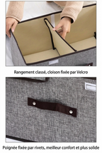Grand panier de rangement avec couvercle