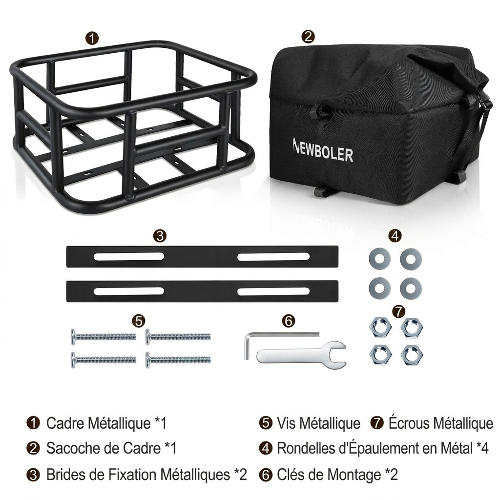 Panier arrière pour vélo