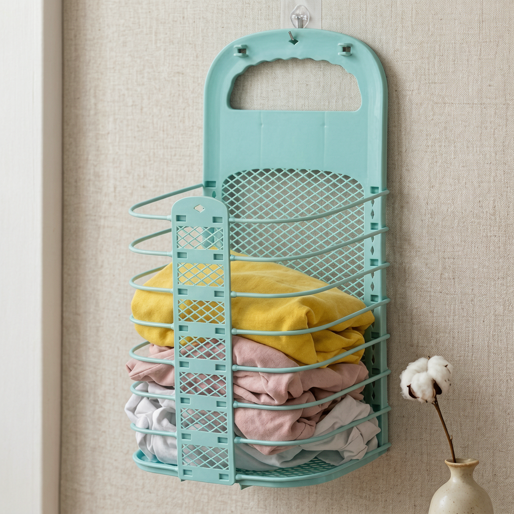 Panier à linge mural