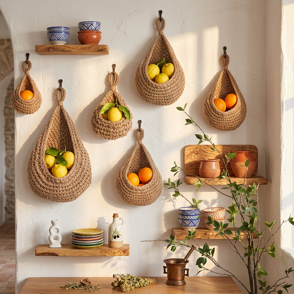 Panier mural en osier