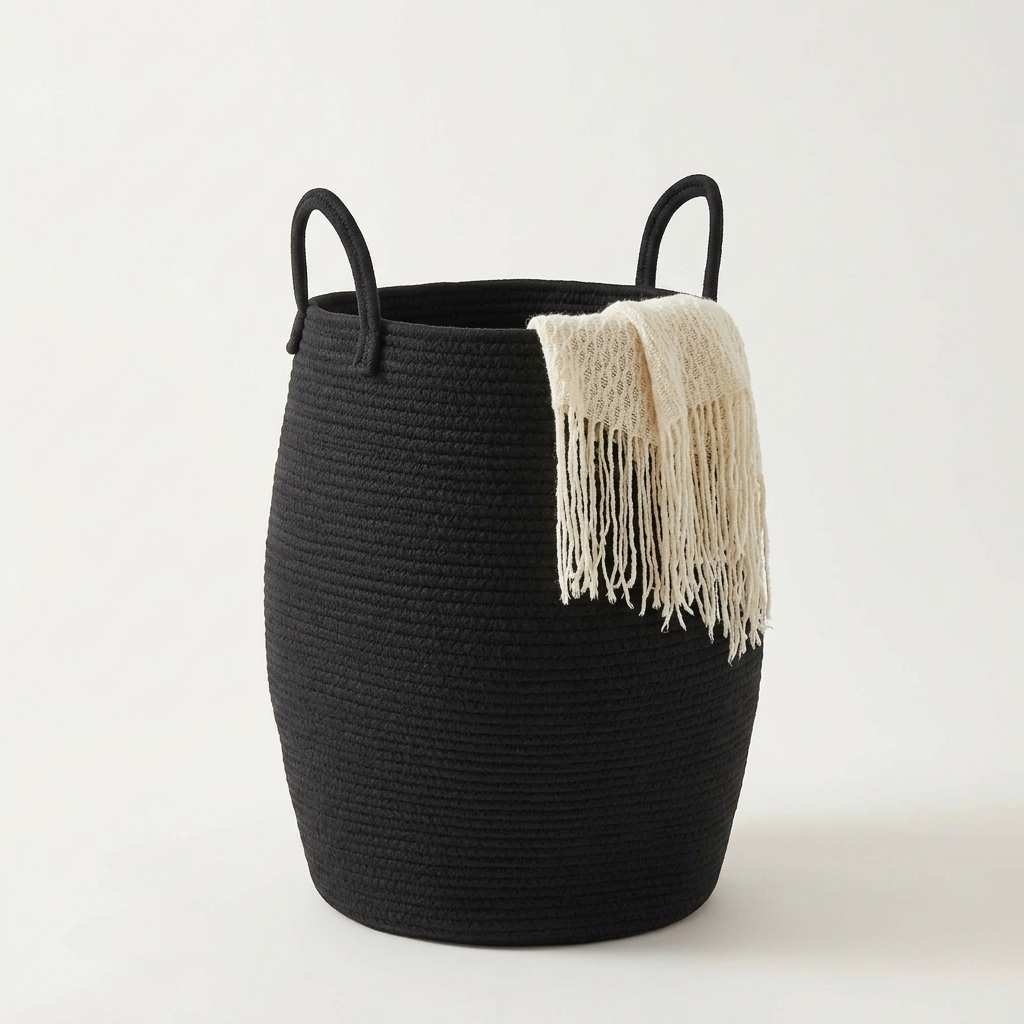 Panier à linge noir