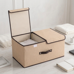 Grand panier de rangement avec couvercle