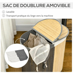 Panier à linge sale en bois