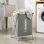 Panier à linge en métal rectangulaire