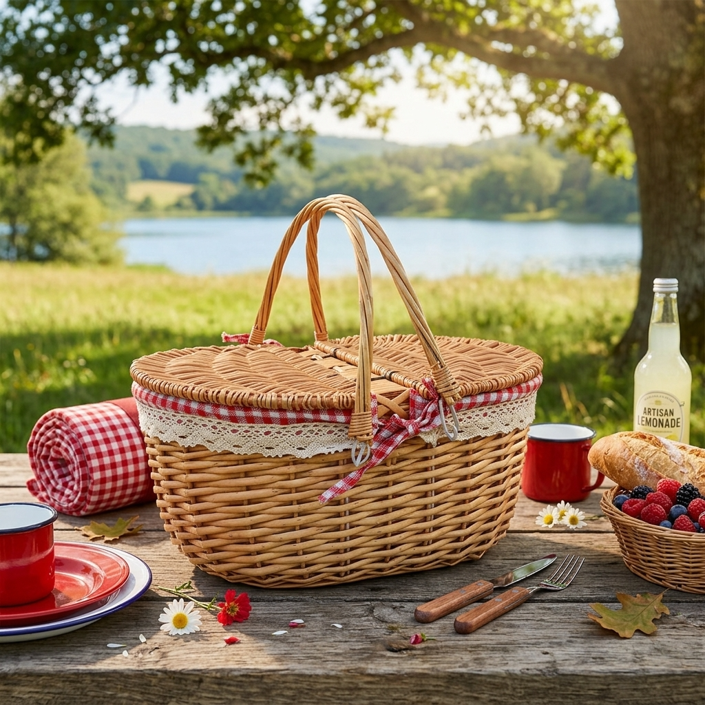Panier pique nique osier