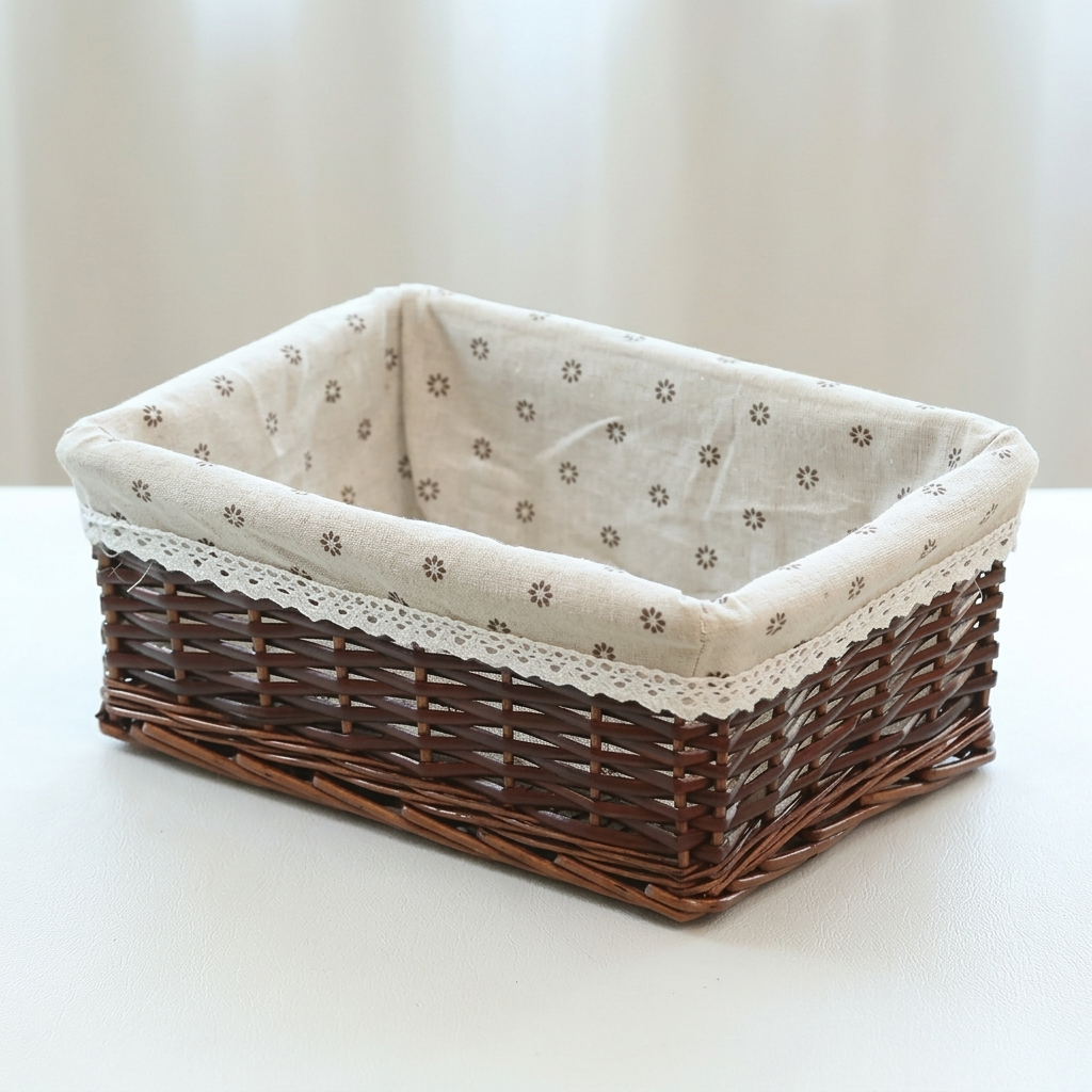Panier de rangement en rotin