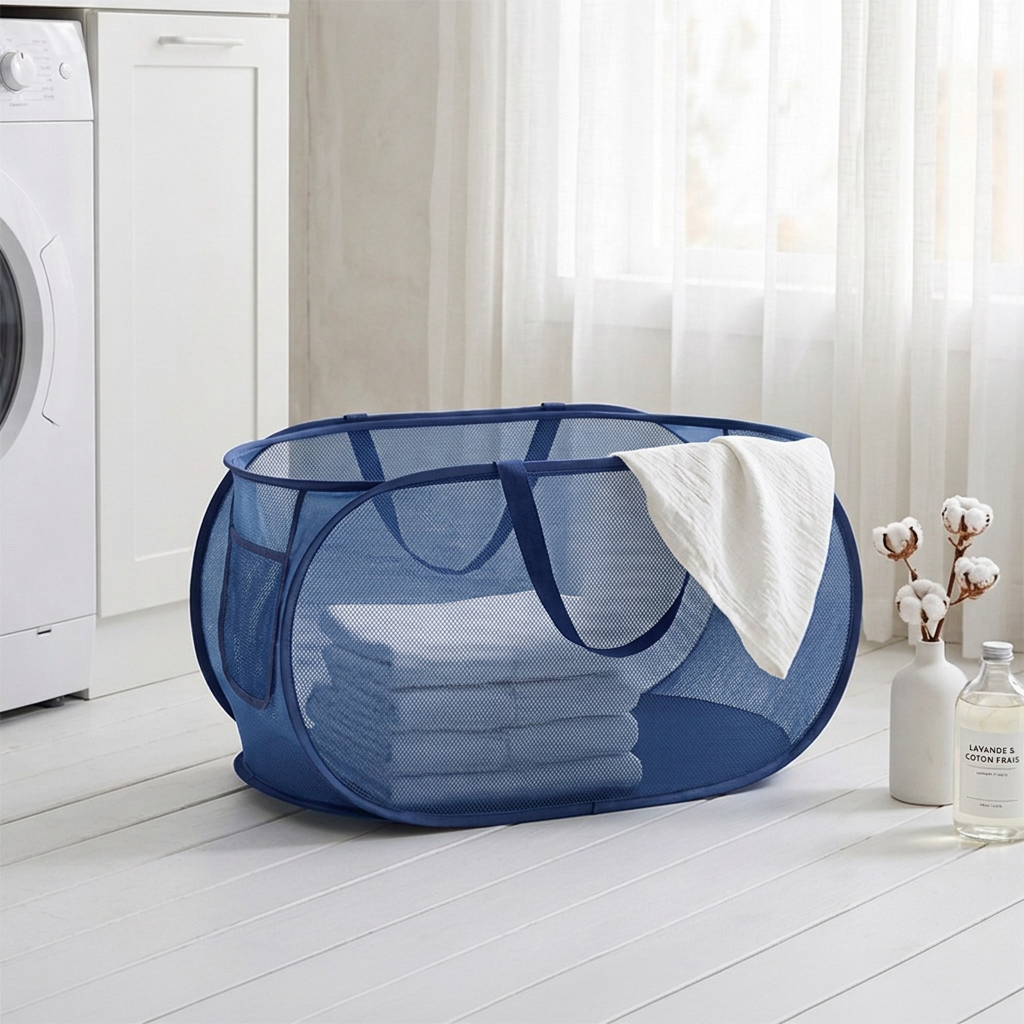 Panier à linge en tissu pliable