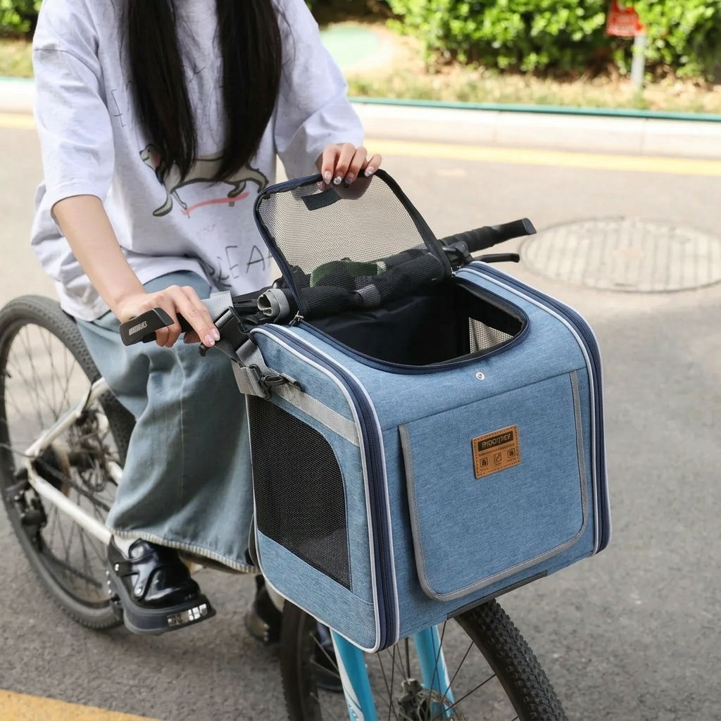 Panier pour chien pour vélo électrique