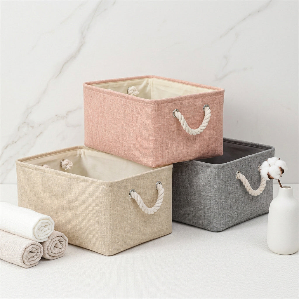 Grand panier de rangement rectangulaire