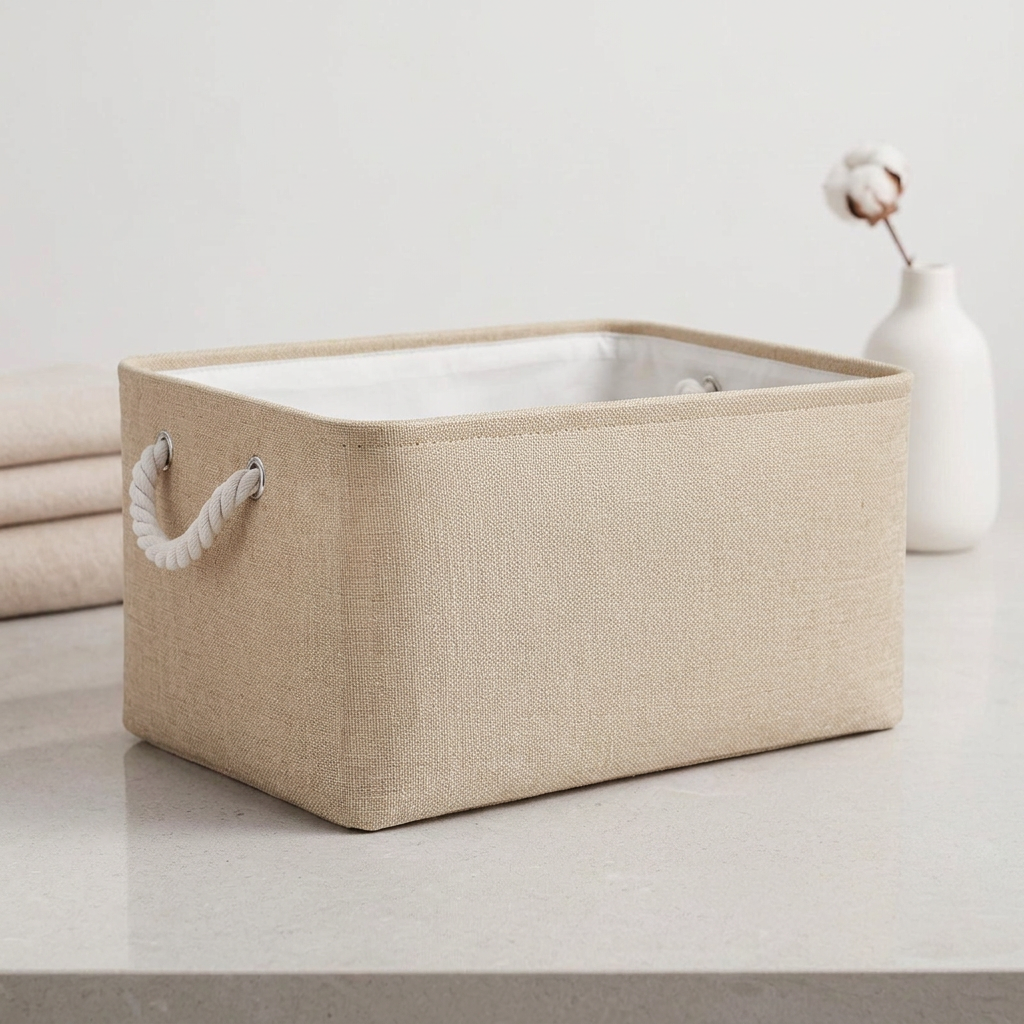 Grand panier de rangement rectangulaire