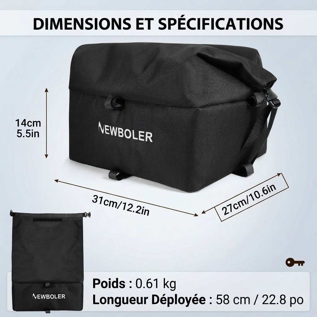 Panier arrière pour vélo