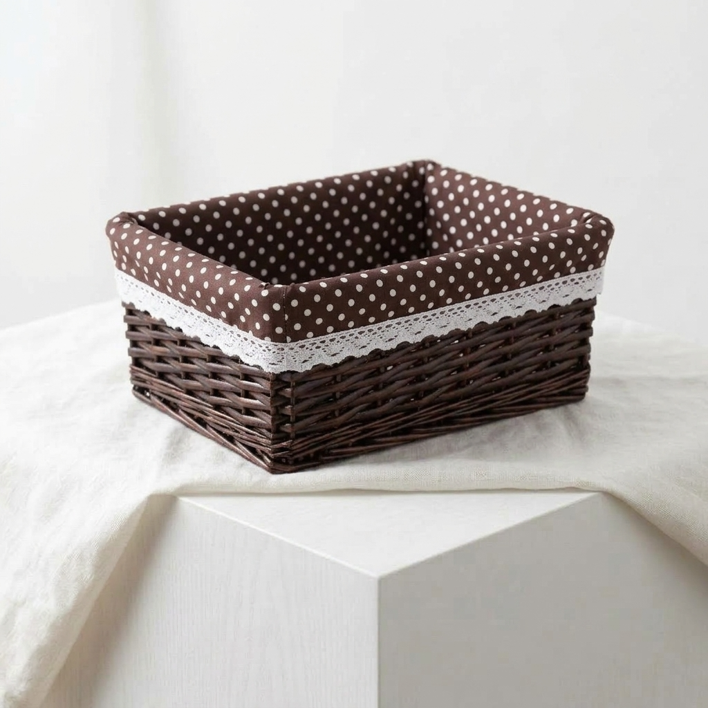 Panier rotin rectangulaire