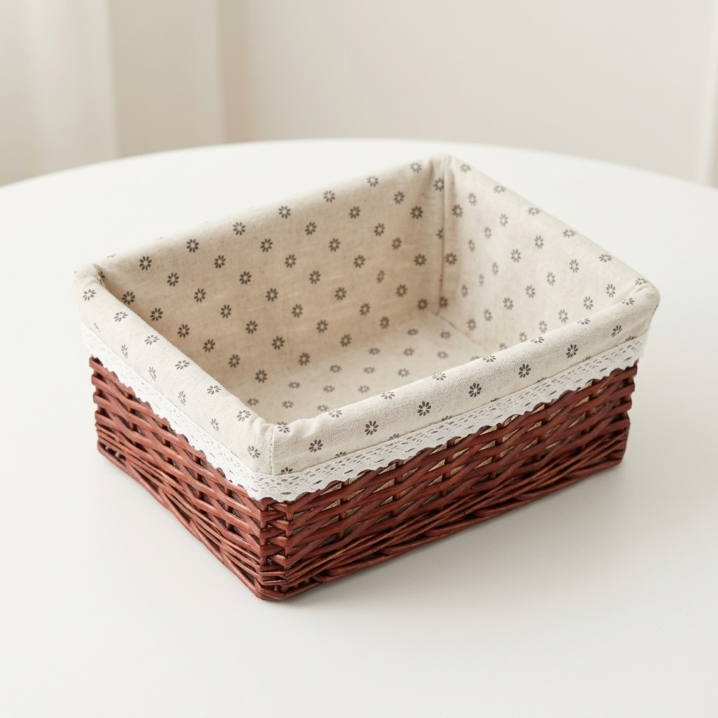 Panier de rangement en rotin