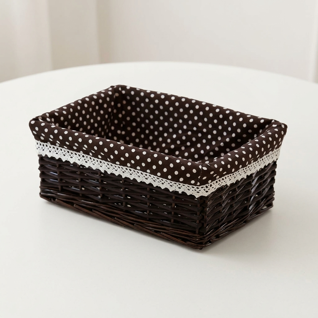 Panier rotin rectangulaire