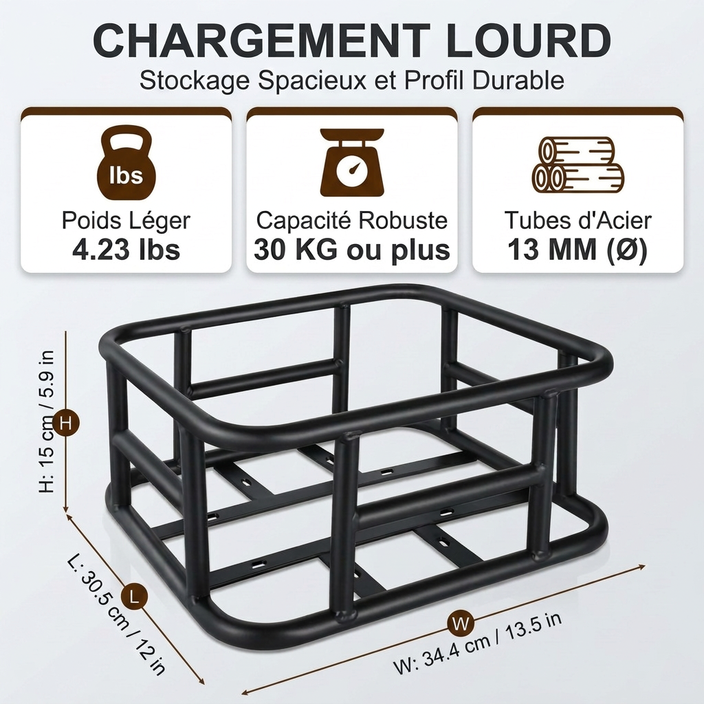 Panier arrière pour vélo
