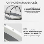 Panier à linge plastique pliable