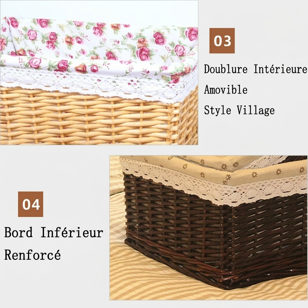 Grand panier en rotin