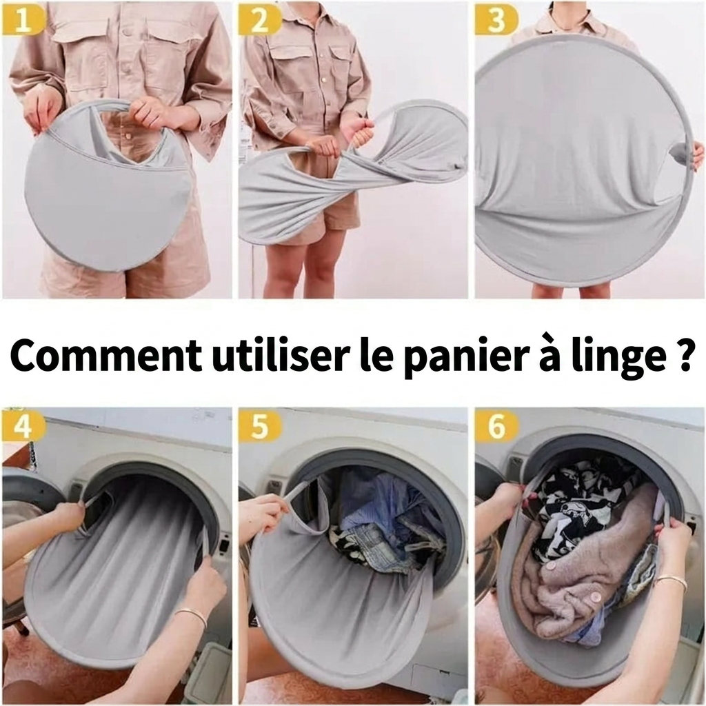 Panière à linge pliable
