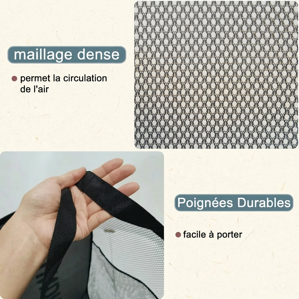 Panier à linge pliable filet
