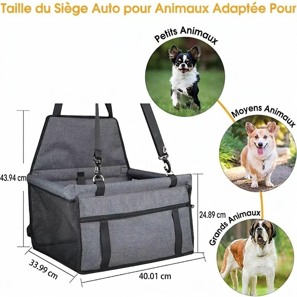 Panier de transport pour chien en voiture