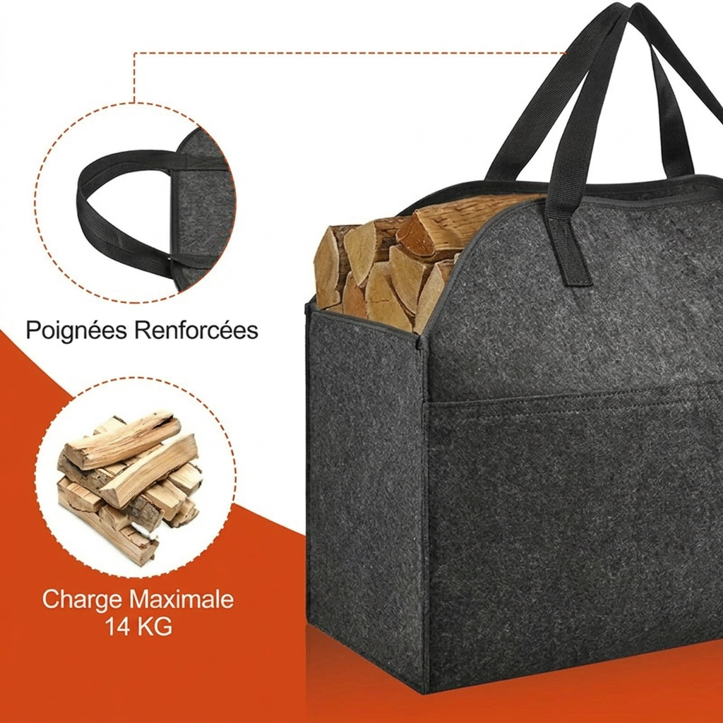 Panier à bois pour cheminée
