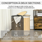Panier à linge sale en bois