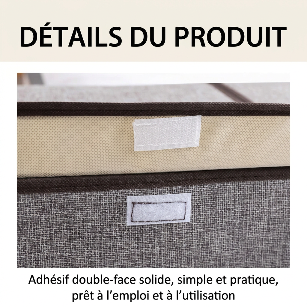 Grand panier de rangement avec couvercle