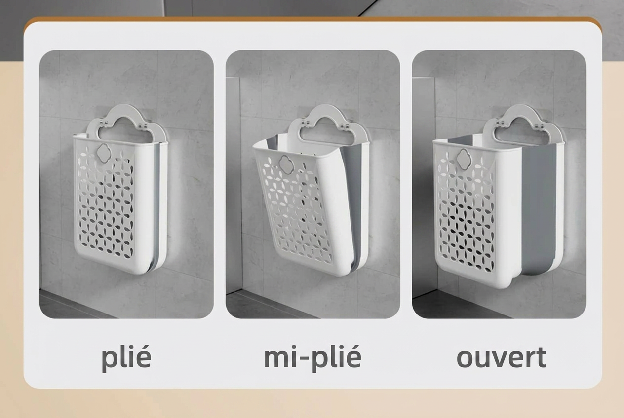 Panière à linge en plastique