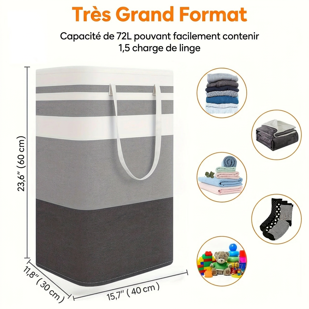 Grand panier à linge XXL