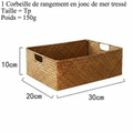 Panier de rangement en jonc de mer