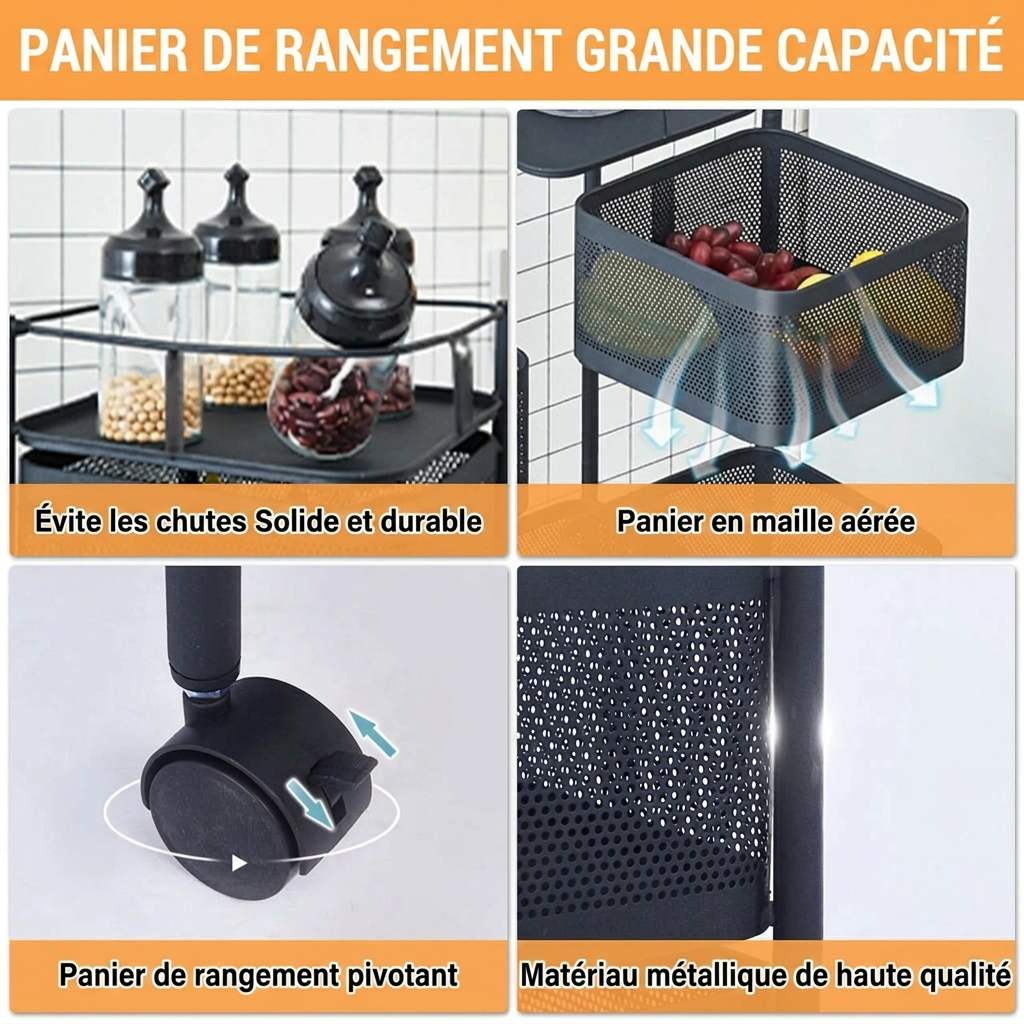 Meuble avec panier de rangement
