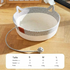 Panier pour chat en rotin