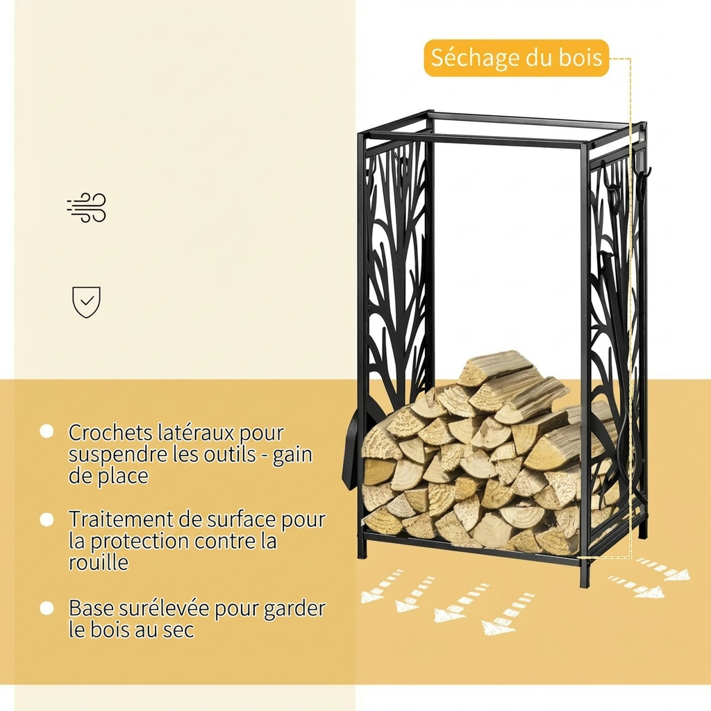 Panier à bûche design