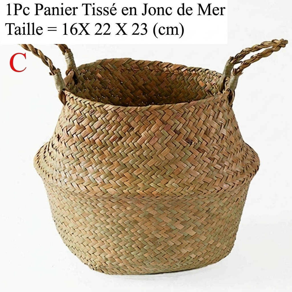 Grand panier en osier pour plante