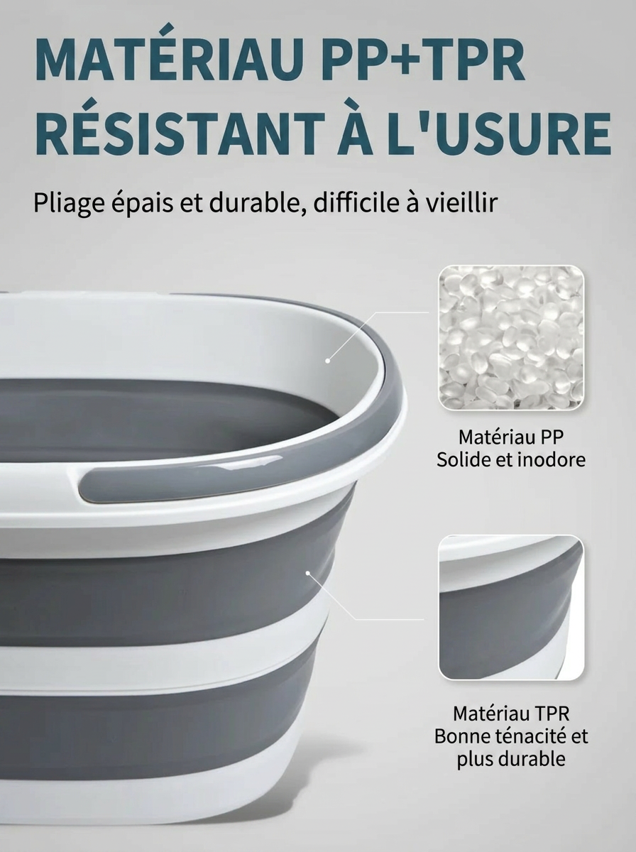 Panier à linge plastique pliable
