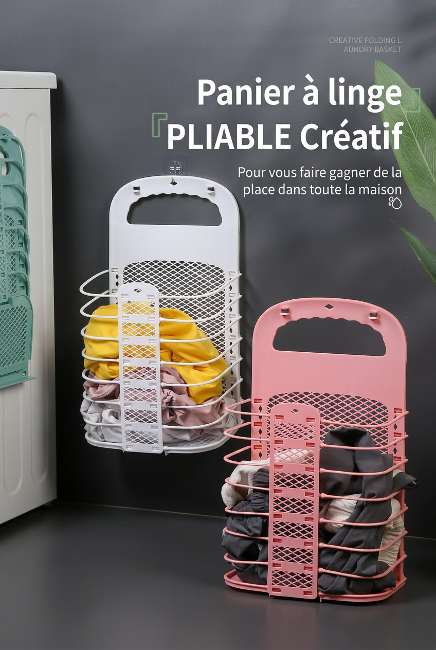 Panier à linge mural