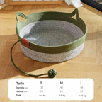 Panier pour chat en rotin