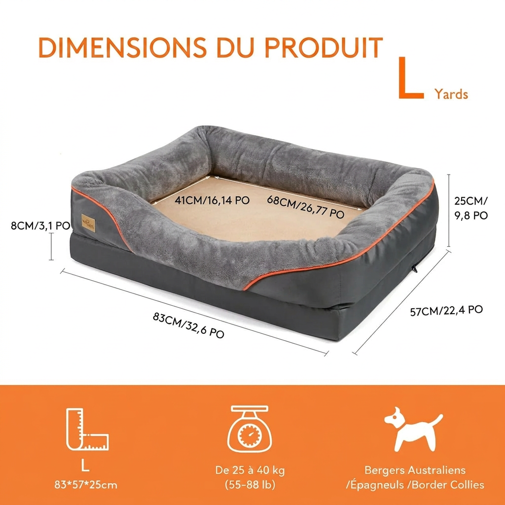 Panier pour chien XXL déhoussable