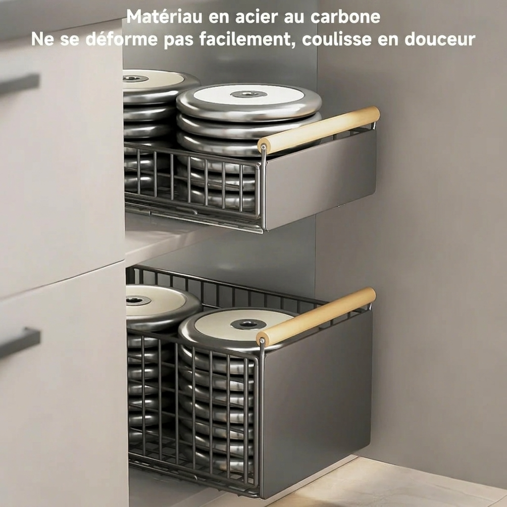 Panier coulissant cuisine 56.5 profondeur