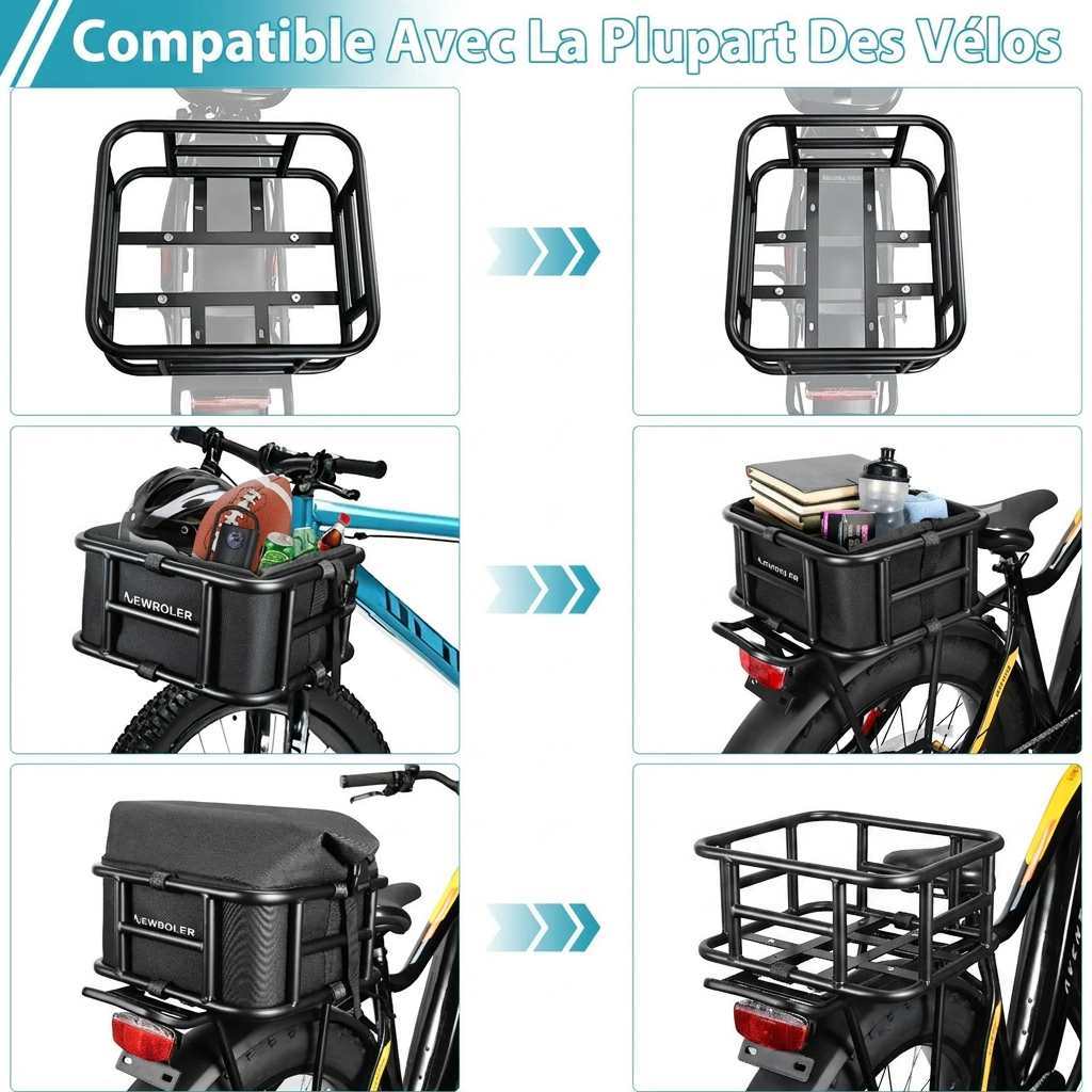Panier arrière pour vélo