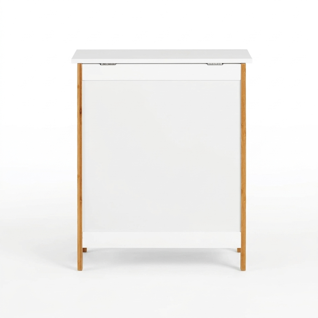 Panier à linge bois blanc