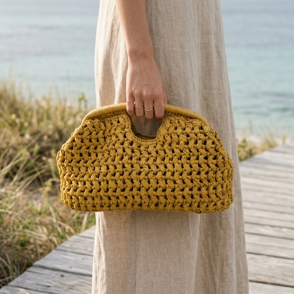 Panier en osier sac à main