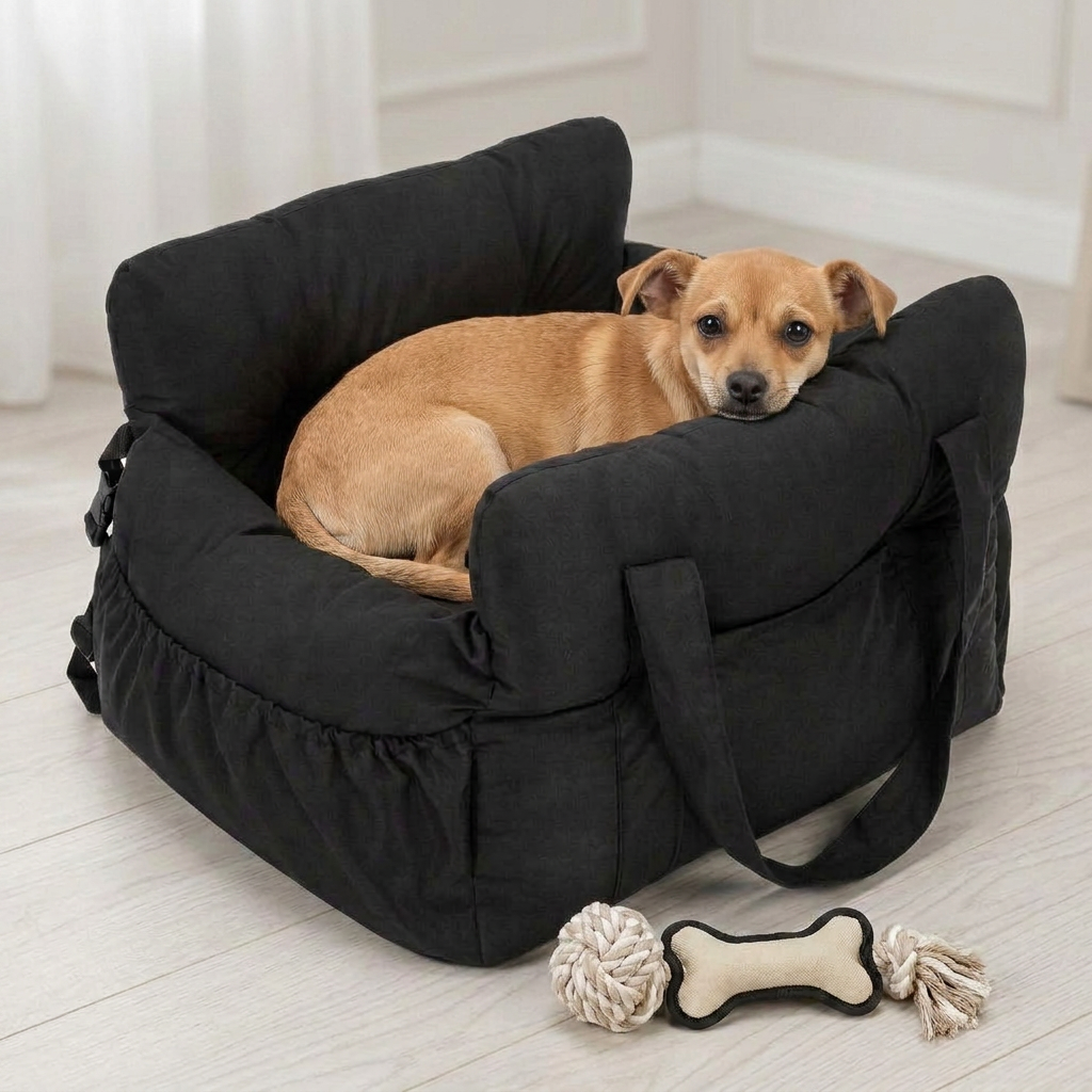 Panier pour chien dans voiture siège arrière