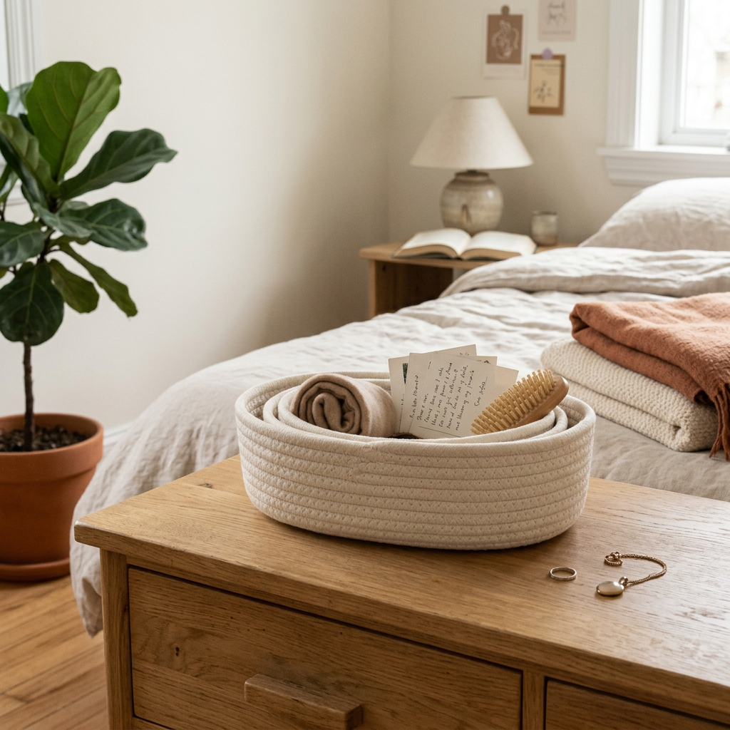 Panier de rangement en tissu