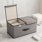 Grand panier de rangement avec couvercle