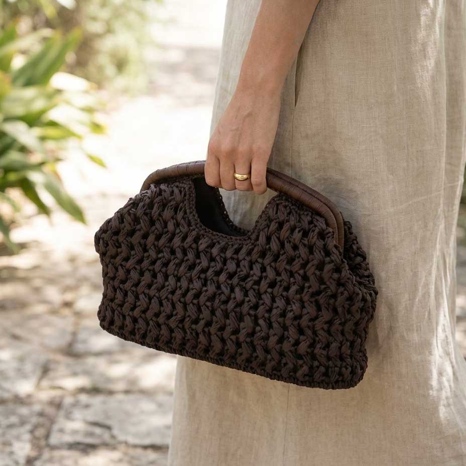 Panier en osier sac à main