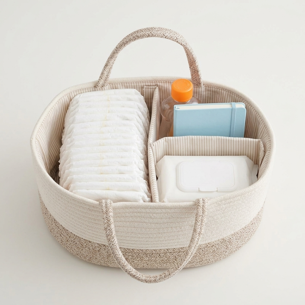 Panier de rangement pour bébé et table à langer
