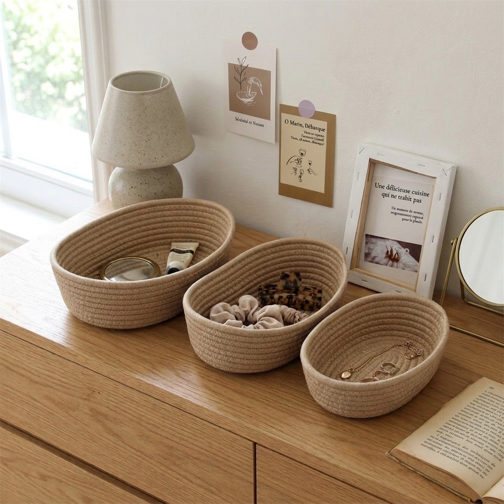 Panier de rangement en tissu